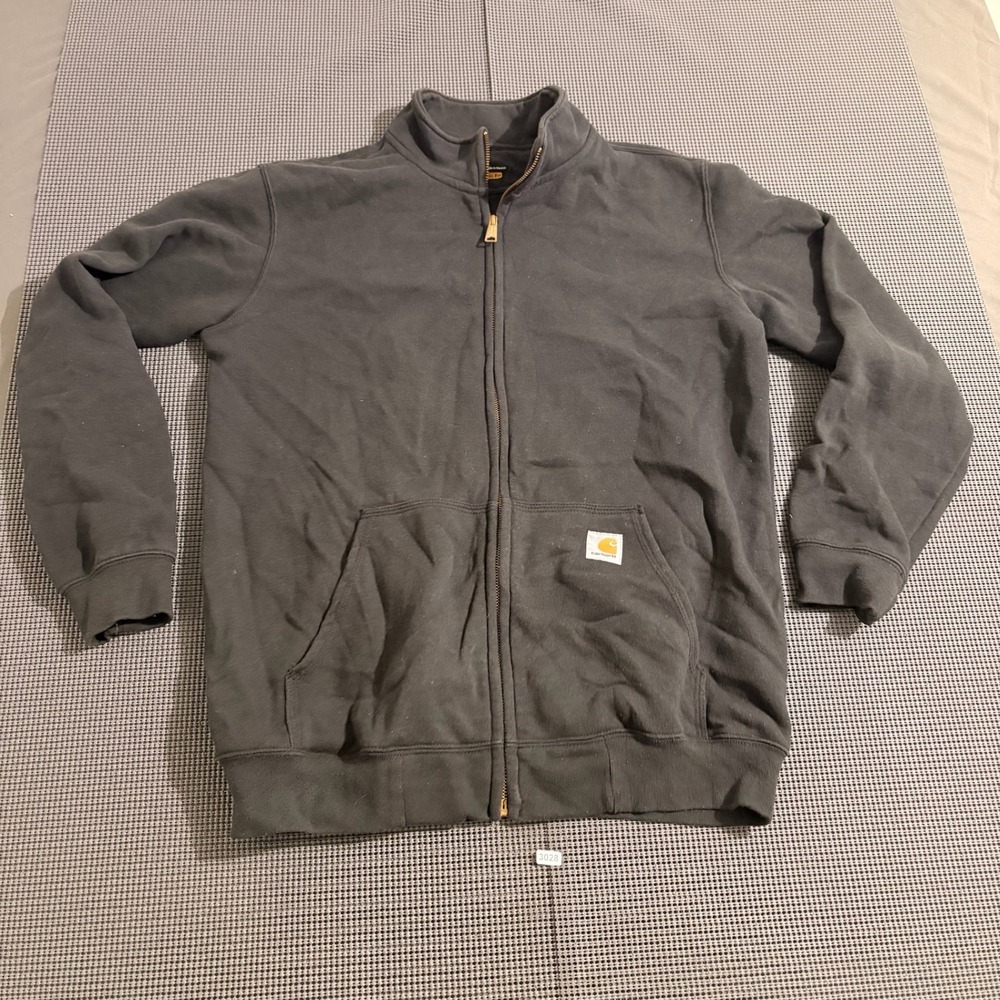 Carhartt Mens Original Fit Full Zip Sweatshirt Gray Size M